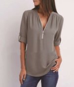 Womens V Neck Blouse - Image 5