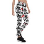 Womens Sports Houndstooth Leggings - Image 2