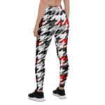 Womens Sports Houndstooth Leggings - Image 3
