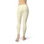 Womens White Leggings w/ Geometric Cubes - Image 4