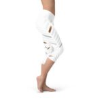 Womens White Stripes Capri Leggings - Image 2