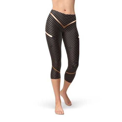 il_570xN.1722770180_4288 Womens Striped Lines Sports Brown Capri Leggings - Image 1
