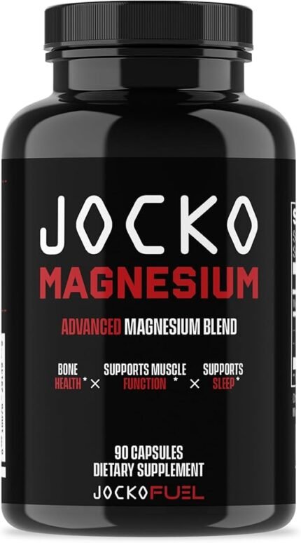 Jocko Magnesium supplement bottle for sleep support, muscle recovery, and daily wellness by ApheliaZone