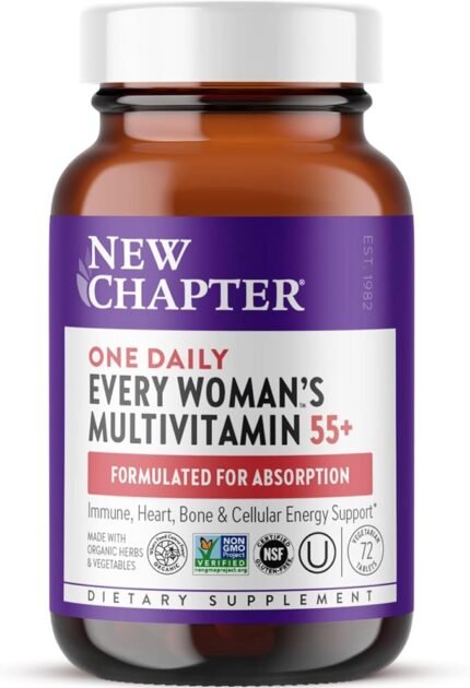 New Chapter One Daily 55+ multivitamin supplement bottle for adults by ApheliaZone
