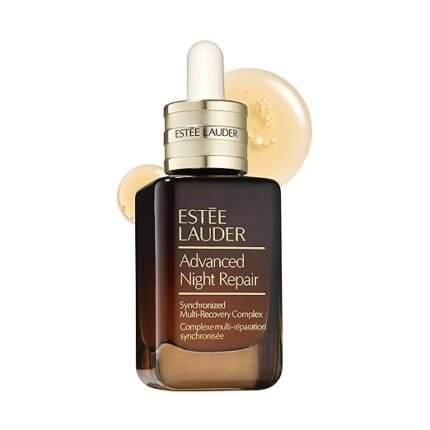 Estée Lauder Advanced Night Repair Serum 1.7 oz bottle showing premium nighttime skincare for skin repair, hydration, and anti-aging at ApheliaZone