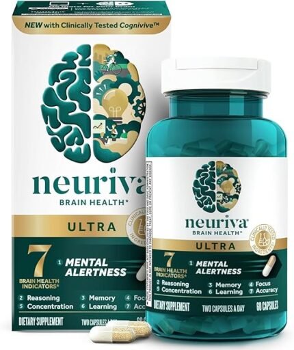 Neuriva Ultra Brain Health Mental Alertness Memory Focus 60 Capsules